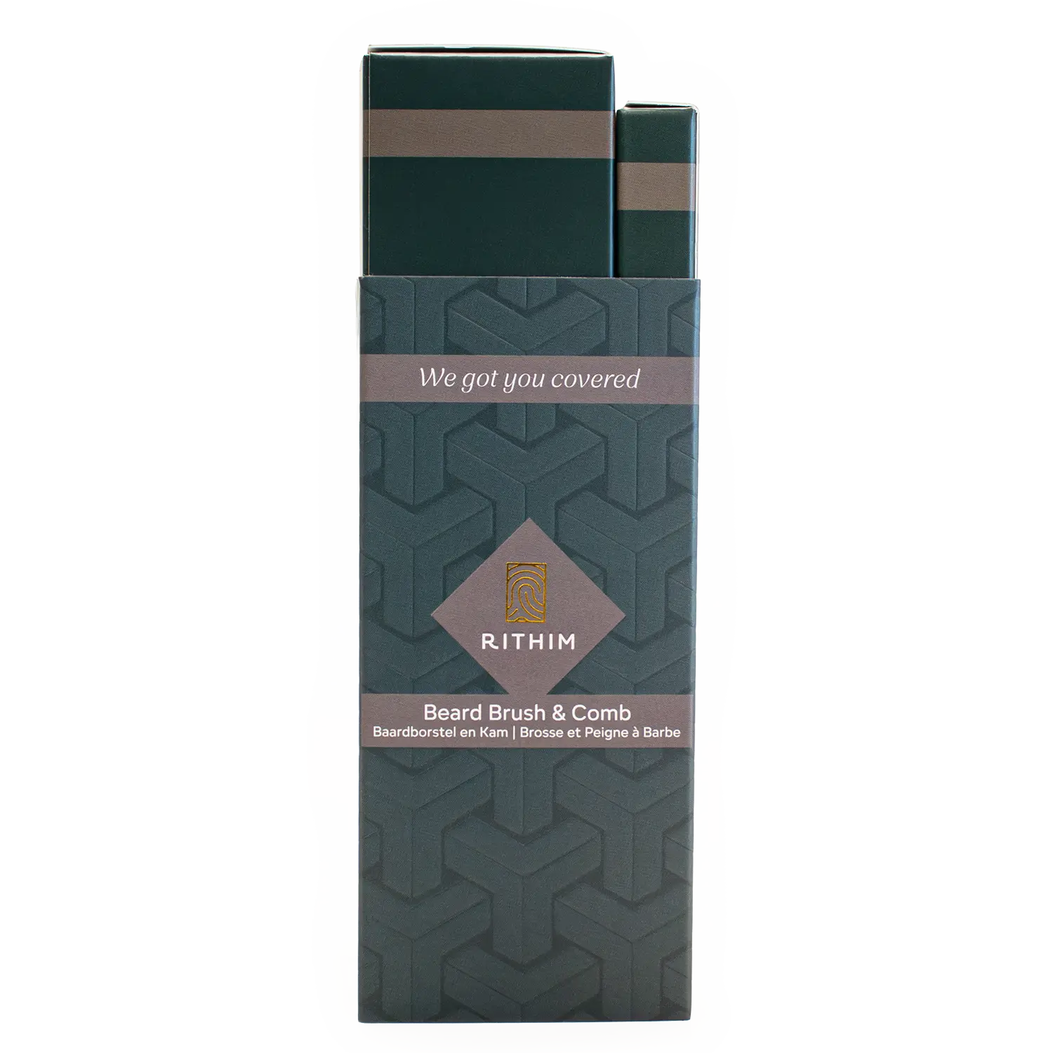 RITHIM beard brush and beard comb set packaging
